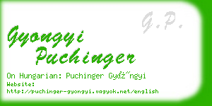 gyongyi puchinger business card